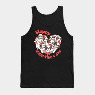 Happy valentines day cute shih tzu heart gift for valentines day Tank Top